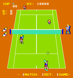 Super Doubles Tennis (DECO Cassette, Japan) Screenshot 1